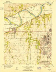 Eudora Kansas Historical topographic map, 1:24000 scale, 7.5 X 7.5 Minute, Year 1951