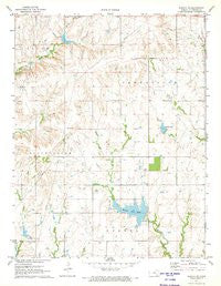 Eureka NE Kansas Historical topographic map, 1:24000 scale, 7.5 X 7.5 Minute, Year 1971