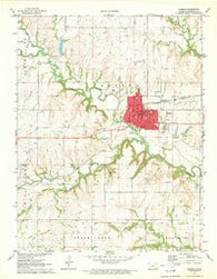 Eureka Kansas Historical topographic map, 1:24000 scale, 7.5 X 7.5 Minute, Year 1971