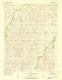 Falun Kansas Historical topographic map, 1:24000 scale, 7.5 X 7.5 Minute, Year 1955