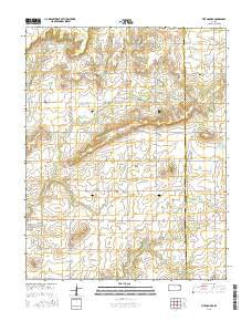 Five Mounds Kansas Current topographic map, 1:24000 scale, 7.5 X 7.5 Minute, Year 2015