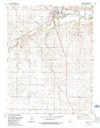 Florence Kansas Historical topographic map, 1:24000 scale, 7.5 X 7.5 Minute, Year 1989