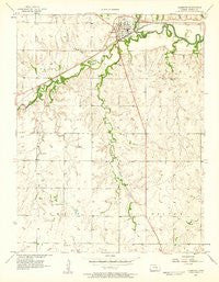 Florence Kansas Historical topographic map, 1:24000 scale, 7.5 X 7.5 Minute, Year 1957