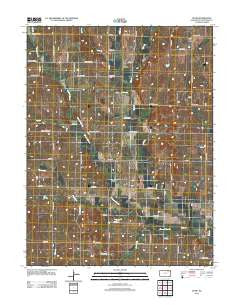 Flush Kansas Historical topographic map, 1:24000 scale, 7.5 X 7.5 Minute, Year 2012