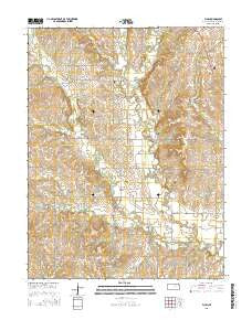 Flush Kansas Current topographic map, 1:24000 scale, 7.5 X 7.5 Minute, Year 2015