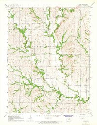 Flush Kansas Historical topographic map, 1:24000 scale, 7.5 X 7.5 Minute, Year 1964