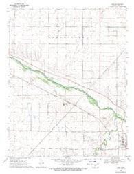 Ford Kansas Historical topographic map, 1:24000 scale, 7.5 X 7.5 Minute, Year 1969