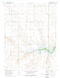 Fort Downer Kansas Historical topographic map, 1:24000 scale, 7.5 X 7.5 Minute, Year 1974