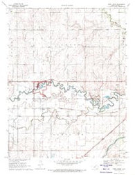 Fort Larned Kansas Historical topographic map, 1:24000 scale, 7.5 X 7.5 Minute, Year 1970
