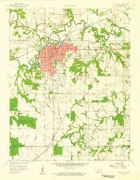 Fort Scott Kansas Historical topographic map, 1:24000 scale, 7.5 X 7.5 Minute, Year 1958