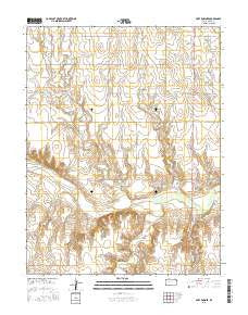 Fort Downer Kansas Current topographic map, 1:24000 scale, 7.5 X 7.5 Minute, Year 2015