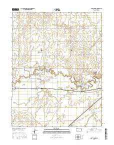 Fort Larned Kansas Current topographic map, 1:24000 scale, 7.5 X 7.5 Minute, Year 2015