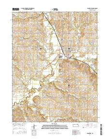 Frankfort Kansas Current topographic map, 1:24000 scale, 7.5 X 7.5 Minute, Year 2016