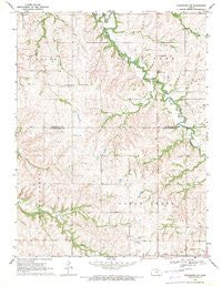 Frankfort SW Kansas Historical topographic map, 1:24000 scale, 7.5 X 7.5 Minute, Year 1969