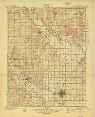 Fredonia Kansas Historical topographic map, 1:48000 scale, 15 X 15 Minute, Year 1939