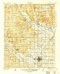 Fredonia Kansas Historical topographic map, 1:48000 scale, 15 X 15 Minute, Year 1939