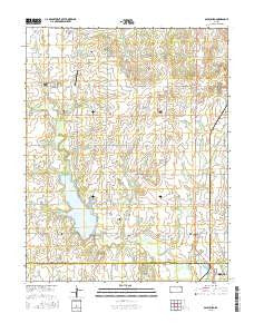 Galesburg Kansas Current topographic map, 1:24000 scale, 7.5 X 7.5 Minute, Year 2015