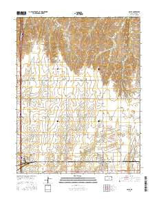 Galva Kansas Current topographic map, 1:24000 scale, 7.5 X 7.5 Minute, Year 2015