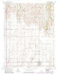 Galva Kansas Historical topographic map, 1:24000 scale, 7.5 X 7.5 Minute, Year 1965