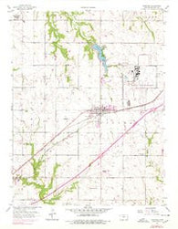 Gardner Kansas Historical topographic map, 1:24000 scale, 7.5 X 7.5 Minute, Year 1957