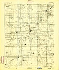 Garnett Kansas Historical topographic map, 1:125000 scale, 30 X 30 Minute, Year 1885
