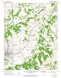 Garnett East Kansas Historical topographic map, 1:24000 scale, 7.5 X 7.5 Minute, Year 1966