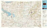 Garnett Kansas Historical topographic map, 1:100000 scale, 30 X 60 Minute, Year 1990