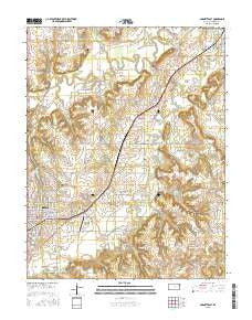 Garnett East Kansas Current topographic map, 1:24000 scale, 7.5 X 7.5 Minute, Year 2015