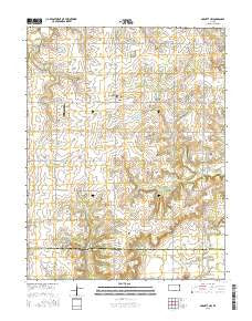 Garnett NW Kansas Current topographic map, 1:24000 scale, 7.5 X 7.5 Minute, Year 2015