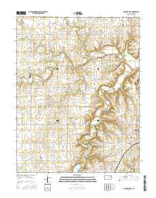 Garnett West Kansas Current topographic map, 1:24000 scale, 7.5 X 7.5 Minute, Year 2015