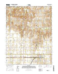 Geneseo Kansas Current topographic map, 1:24000 scale, 7.5 X 7.5 Minute, Year 2015