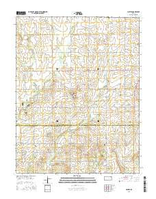 Geneva Kansas Current topographic map, 1:24000 scale, 7.5 X 7.5 Minute, Year 2015