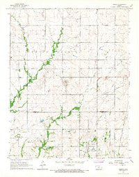 Geneva Kansas Historical topographic map, 1:24000 scale, 7.5 X 7.5 Minute, Year 1966