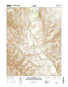 Gerlane Kansas Current topographic map, 1:24000 scale, 7.5 X 7.5 Minute, Year 2015