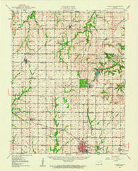 Girard Kansas Historical topographic map, 1:62500 scale, 15 X 15 Minute, Year 1948