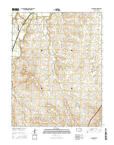 Gladstone Kansas Current topographic map, 1:24000 scale, 7.5 X 7.5 Minute, Year 2015