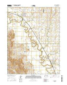 Glasco Kansas Current topographic map, 1:24000 scale, 7.5 X 7.5 Minute, Year 2015