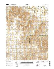 Glasco SW Kansas Current topographic map, 1:24000 scale, 7.5 X 7.5 Minute, Year 2015