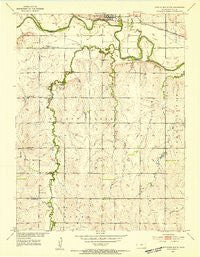 Glen Elder South Kansas Historical topographic map, 1:24000 scale, 7.5 X 7.5 Minute, Year 1953