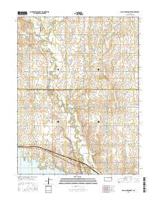 Glen Elder North Kansas Current topographic map, 1:24000 scale, 7.5 X 7.5 Minute, Year 2015