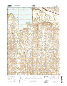 Glen Elder South Kansas Current topographic map, 1:24000 scale, 7.5 X 7.5 Minute, Year 2015