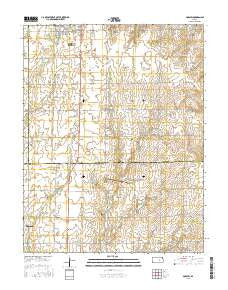 Goessel Kansas Current topographic map, 1:24000 scale, 7.5 X 7.5 Minute, Year 2015