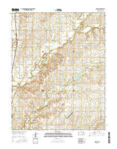 Gordon Kansas Current topographic map, 1:24000 scale, 7.5 X 7.5 Minute, Year 2015