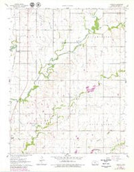 Gordon Kansas Historical topographic map, 1:24000 scale, 7.5 X 7.5 Minute, Year 1961