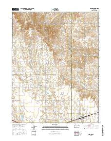 Gorham Kansas Current topographic map, 1:24000 scale, 7.5 X 7.5 Minute, Year 2015