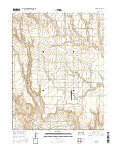 Gove SW Kansas Current topographic map, 1:24000 scale, 7.5 X 7.5 Minute, Year 2015