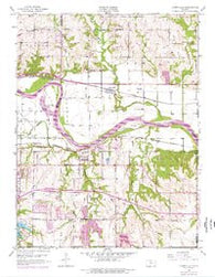 Grantville Kansas Historical topographic map, 1:24000 scale, 7.5 X 7.5 Minute, Year 1950
