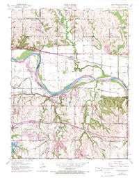 Grantville Kansas Historical topographic map, 1:24000 scale, 7.5 X 7.5 Minute, Year 1950