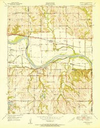 Grantville Kansas Historical topographic map, 1:24000 scale, 7.5 X 7.5 Minute, Year 1951