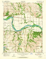 Grantville Kansas Historical topographic map, 1:24000 scale, 7.5 X 7.5 Minute, Year 1950